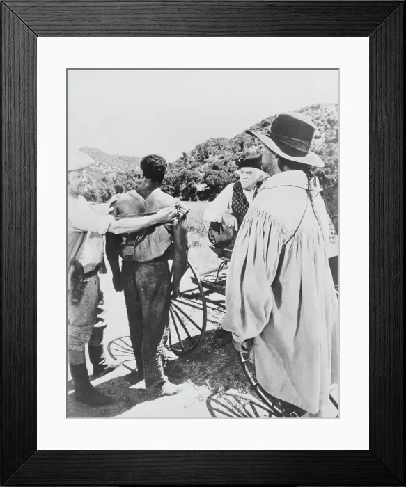 Framed Print : Vic Morrow with John Amos and Lorne Greene in Movie Still Framed Print : Vic Morrow with John Amos and Lorne Greene in Movie Still