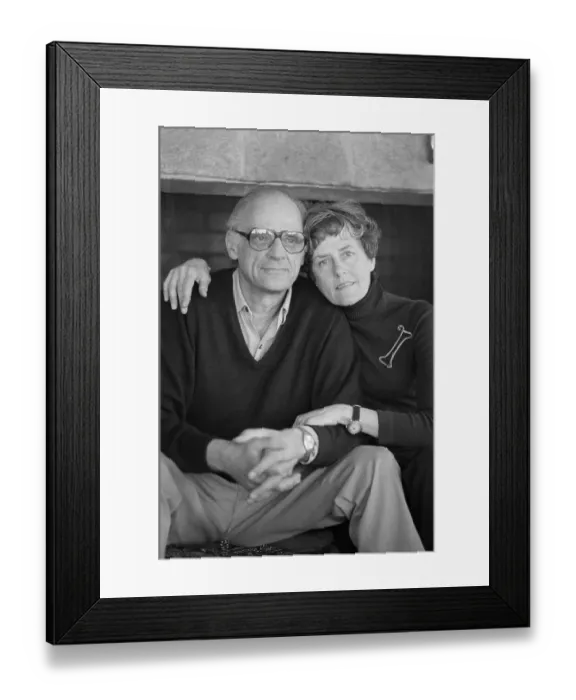 Framed Print : Playwright Arthur Miller And His Wife Framed Print : Playwright Arthur Miller And His Wife