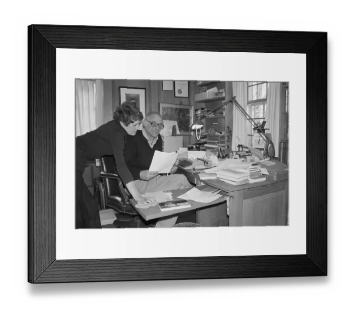 Framed Print : Playwright Arthur Miller And His Wife