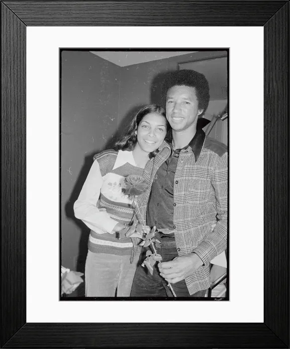 Framed Print : Arthur Ashe with Fiancee Jeanne Marie Moutoussamy Framed Print : Arthur Ashe with Fiancee Jeanne Marie Moutoussamy