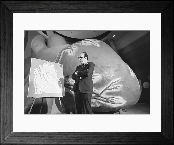 Framed Print : Michael DeBakey With Arms Folded and Gazing at Chart Framed Print : Michael DeBakey With Arms Folded and Gazing at Chart