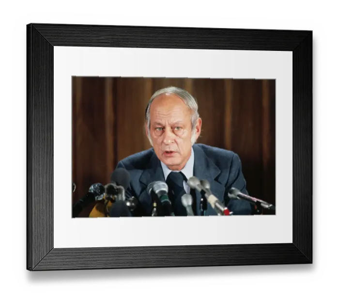Framed Print : Rene Levesque Addressing Symposium Framed Print : Rene Levesque Addressing Symposium
