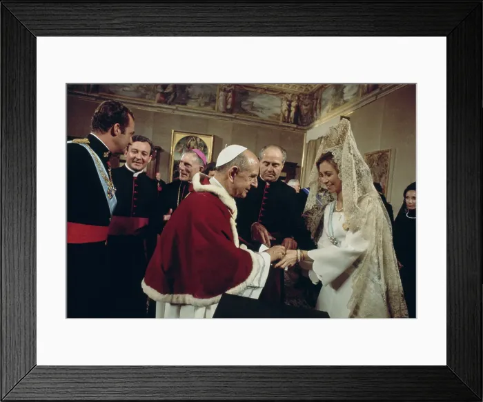 Framed Print : Pope Paul VI With Spanish Royals Framed Print : Pope Paul VI With Spanish Royals