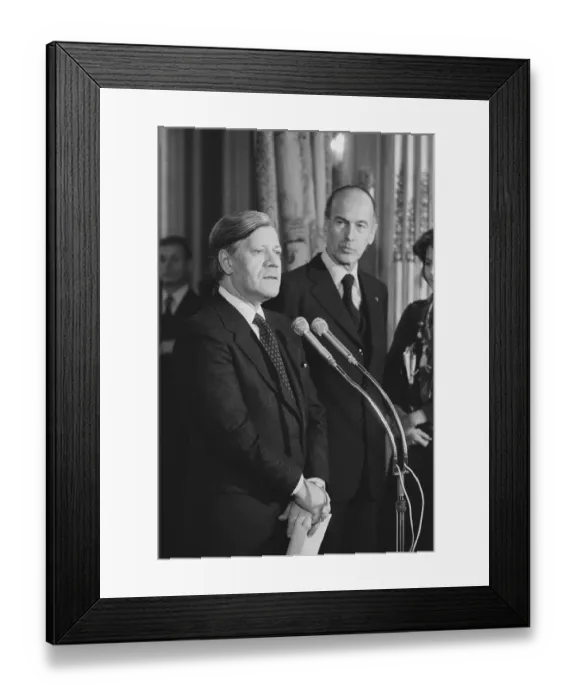 Framed Print : Helmut Schmidt Making a Statement Framed Print : Helmut Schmidt Making a Statement