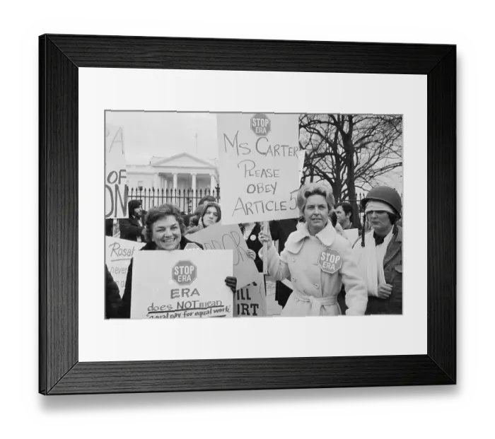 Framed Print : Phyllis Schlafly Demonstrating Against ERA