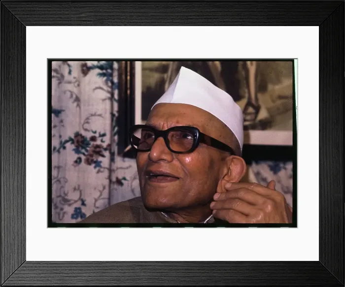 Framed Print : Portrait of Morarji Desai Framed Print : Portrait of Morarji Desai