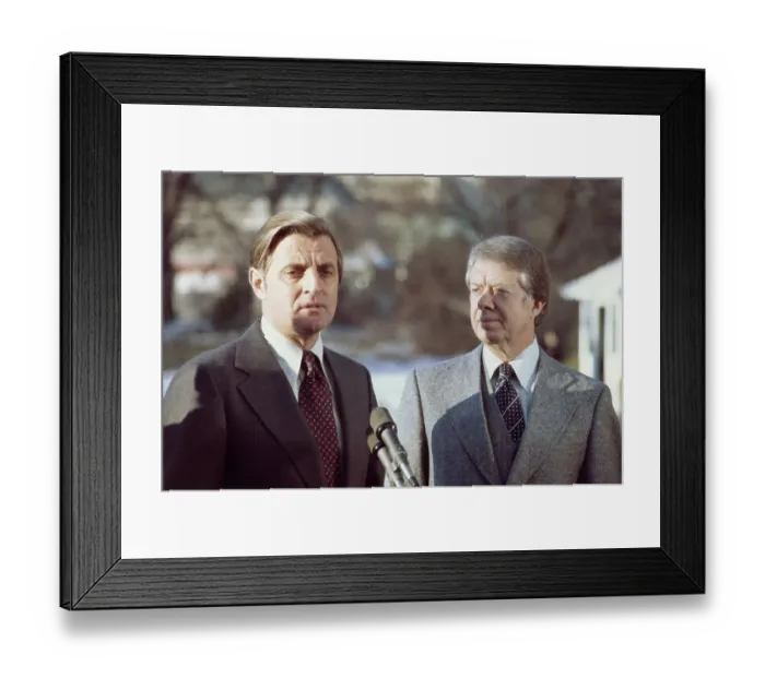 Framed Print : Walter Mondale And Jimmy Carter