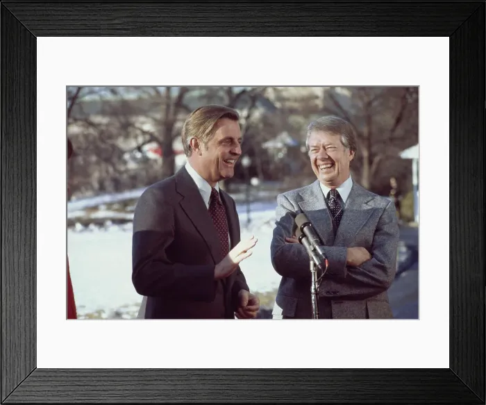 Framed Print : Walter Mondale And Jimmy Carter Framed Print : Walter Mondale And Jimmy Carter