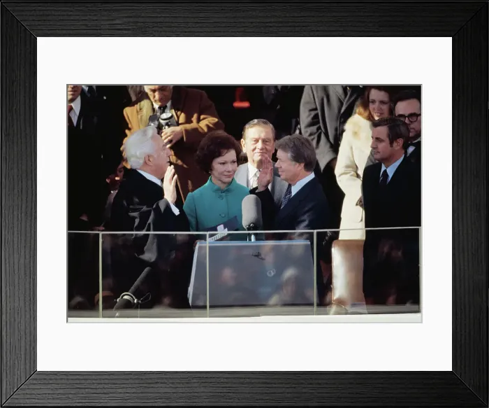 Framed Print : Jimmy Carter Taking Oath Framed Print : Jimmy Carter Taking Oath