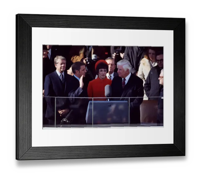 Framed Print : Walter Mondale Swearing In