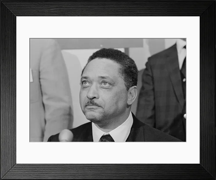 Framed Print : General Motors Director Leon Sullivan Speaking at Press Conference Framed Print : General Motors Director Leon Sullivan Speaking at Press Conference
