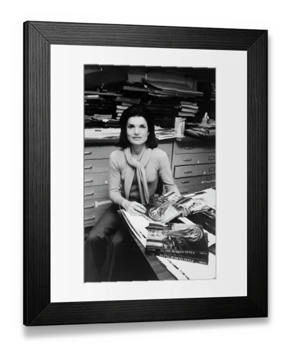 Framed Print : Jacqueline Kennedy Onassis Sitting at Her Editing Desk Framed Print : Jacqueline Kennedy Onassis Sitting at Her Editing Desk