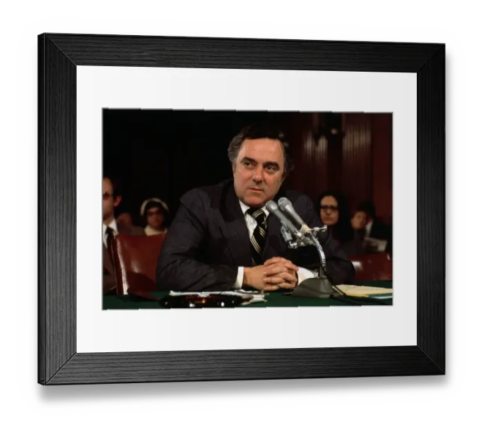 Framed Print : Joseph Califano Before Finance Committee