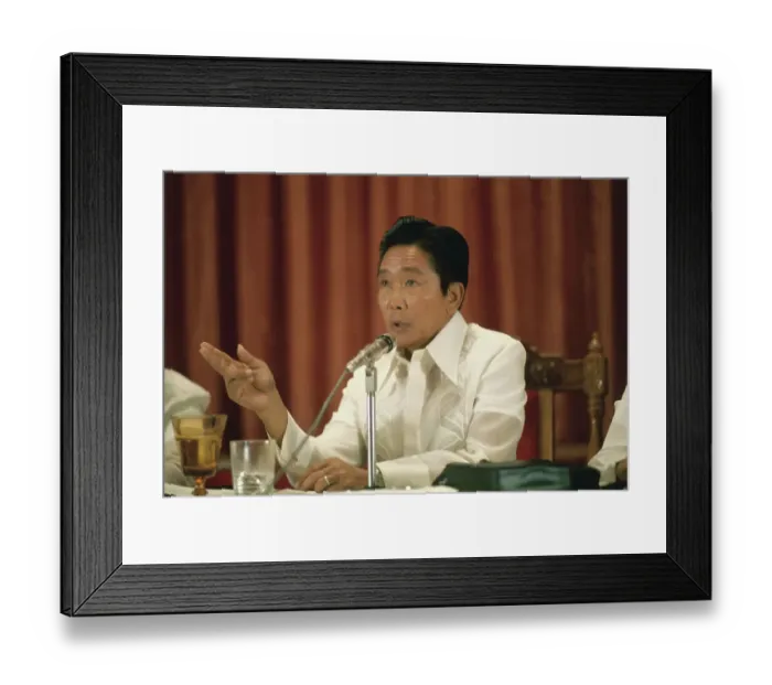 Framed Print : Ferdinand Marcos Speaking Framed Print : Ferdinand Marcos Speaking
