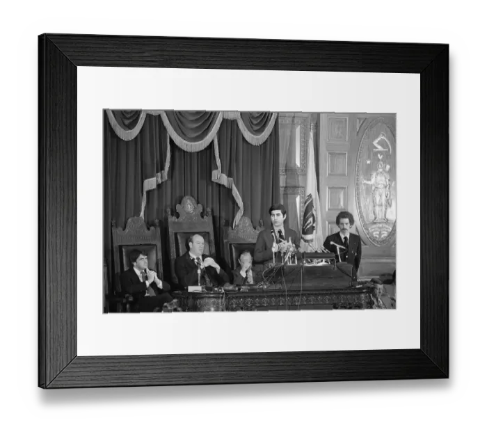 Framed Print : Michael Dukakis Delivering Speech Framed Print : Michael Dukakis Delivering Speech
