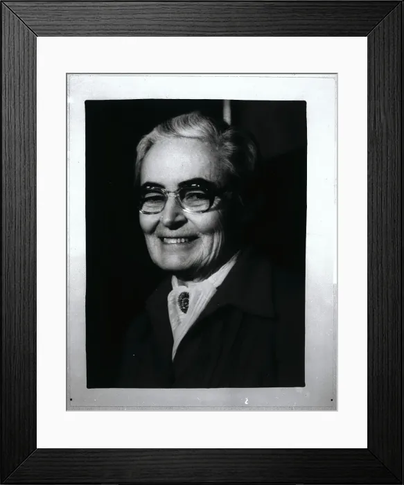 Framed Print : Portrait of Anna J. Harrison Smiling and Wearing Eyeglasses Framed Print : Portrait of Anna J. Harrison Smiling and Wearing Eyeglasses