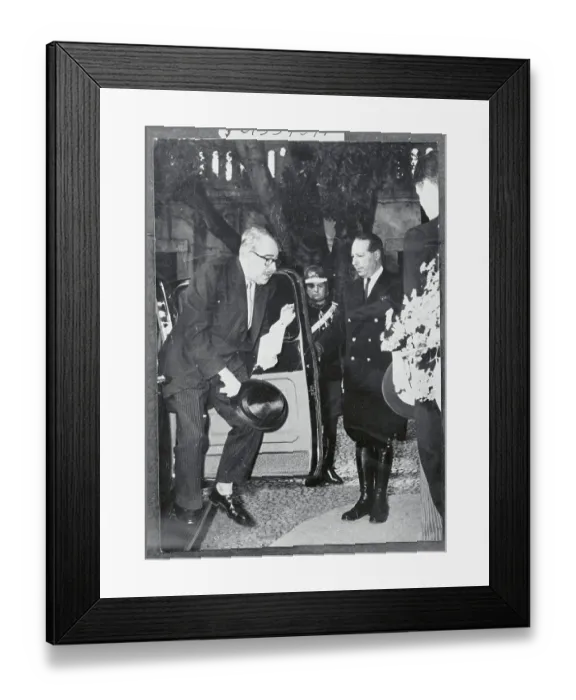 Framed Print : Canadian Ambassador Philippe Panneton Leaving Limousine Framed Print : Canadian Ambassador Philippe Panneton Leaving Limousine
