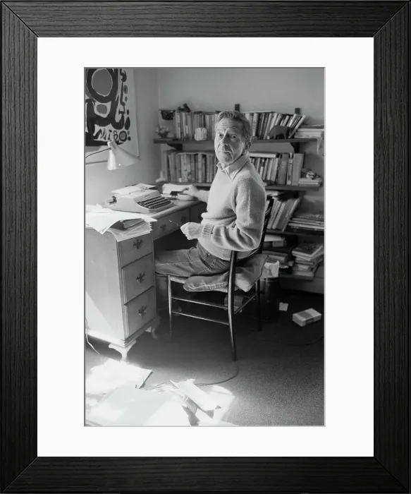 Framed Print : Author John Cheever in His Study Framed Print : Author John Cheever in His Study