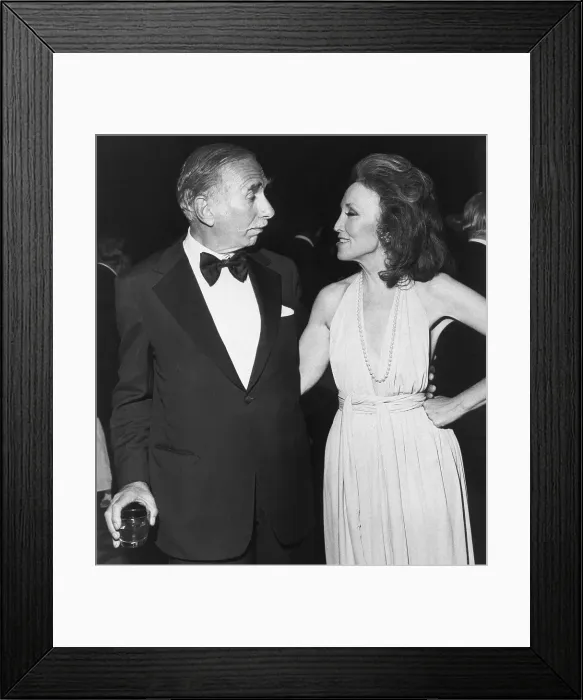 Framed Print : Helen Gurley Brown And Prod. David Brown Framed Print : Helen Gurley Brown And Prod. David Brown