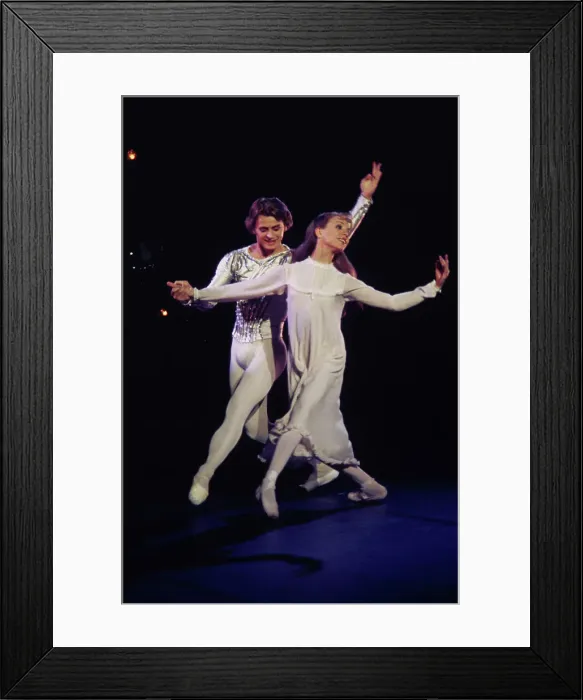 Framed Print : Mikhail Baryshnikov and Gelsey Kirkland Dancing Together