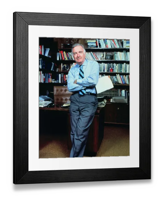 Framed Print : Walter Cronkite Standing in his Office Framed Print : Walter Cronkite Standing in his Office