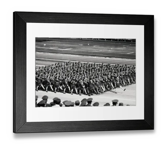 Framed Print : Overhead Of Women Soldiers Marching Framed Print : Overhead Of Women Soldiers Marching