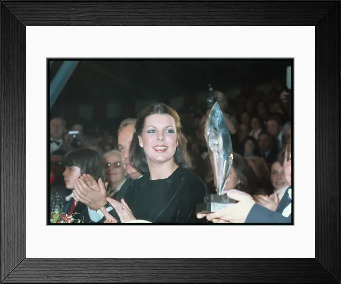 Framed Print : Princess Caroline of Monaco Applauding Framed Print : Princess Caroline of Monaco Applauding