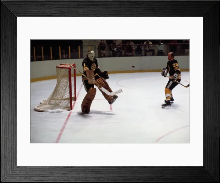 Framed Print : Gilles Gilbert Guarding the Net During Hockey Action Framed Print : Gilles Gilbert Guarding the Net During Hockey Action