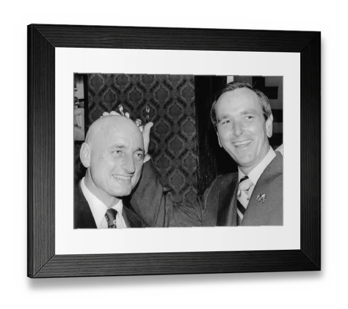 Framed Print : Vince Dooley with Governor Busbee Framed Print : Vince Dooley with Governor Busbee