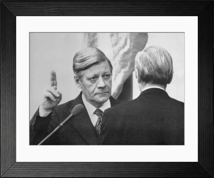Framed Print : Helmut Schmidt Taking Oath of Office