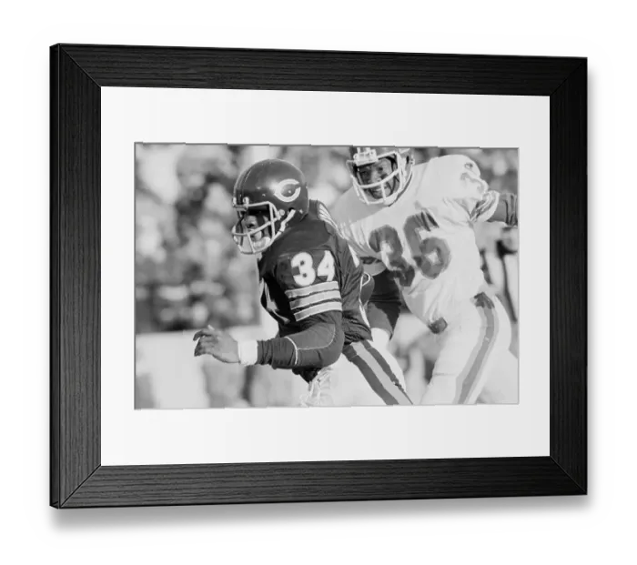 Framed Print : Walter Payton Running Past Cornerback Framed Print : Walter Payton Running Past Cornerback
