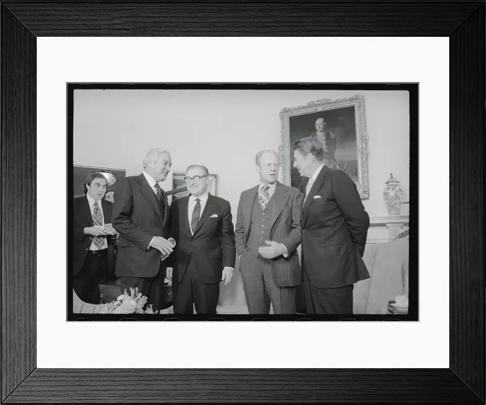 Framed Print : Ronald Reagan Speaking with Gerald Ford Framed Print : Ronald Reagan Speaking with Gerald Ford