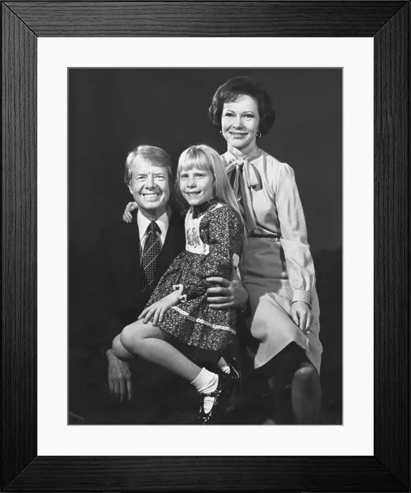 Framed Print : Jimmy Carter with Wife Rosalynn and Amy Framed Print : Jimmy Carter with Wife Rosalynn and Amy