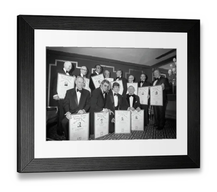 Framed Print : Heisman Winners Holding Awards Framed Print : Heisman Winners Holding Awards
