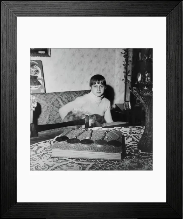 Framed Print : Nadia Comaneci Sitting on Couch