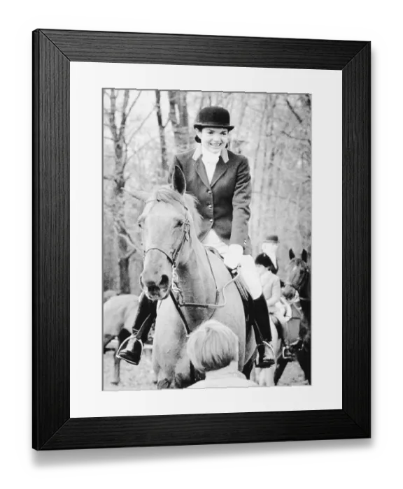 Framed Print : Jacqueline Kennedy Onassis in the Saddle Framed Print : Jacqueline Kennedy Onassis in the Saddle