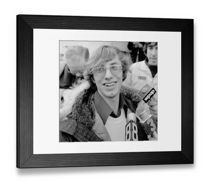 Framed Print : Peter Reilly Jubilantly Talking with Reporters Framed Print : Peter Reilly Jubilantly Talking with Reporters