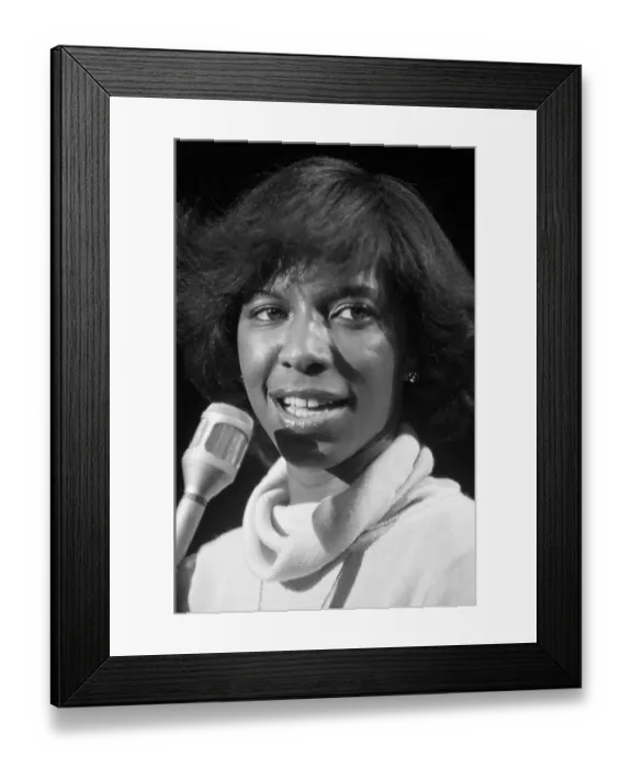 Framed Print : Natalie Cole Singing on Stage Framed Print : Natalie Cole Singing on Stage