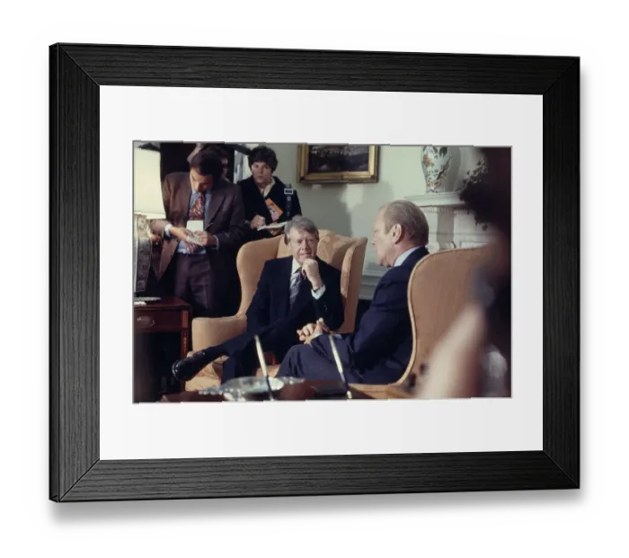 Framed Print : President-Elect Carter And President Ford Framed Print : President-Elect Carter And President Ford