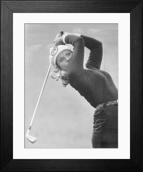 Framed Print : Golfer Jan Stephenson Tees Off