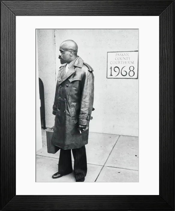 Framed Print : Rubin Hurricane Carter Wearing Leather Coat Framed Print : Rubin Hurricane Carter Wearing Leather Coat