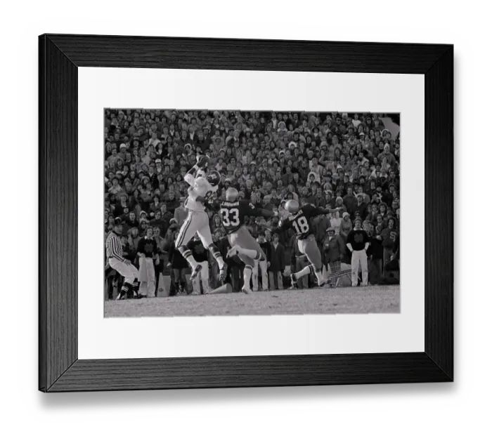 Framed Print : Ozzie Newsome Catching Ball with Jim Browner Framed Print : Ozzie Newsome Catching Ball with Jim Browner