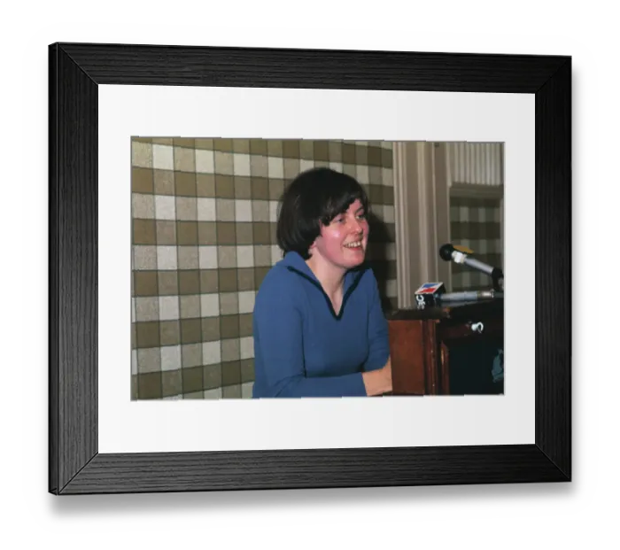 Framed Print : Bernadette Devlin McAliskey Answering Questions Framed Print : Bernadette Devlin McAliskey Answering Questions