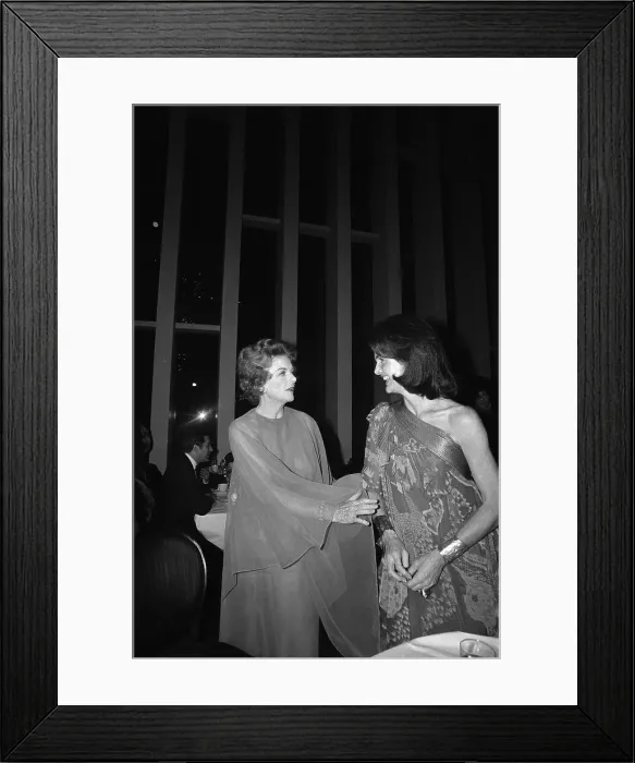 Framed Print : Actress Myrna Loy And Jackie Onassis Framed Print : Actress Myrna Loy And Jackie Onassis