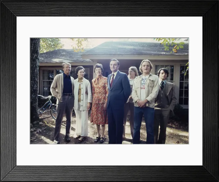 Framed Print : Jimmy And Rosalynn Carter With Mondale Family Framed Print : Jimmy And Rosalynn Carter With Mondale Family