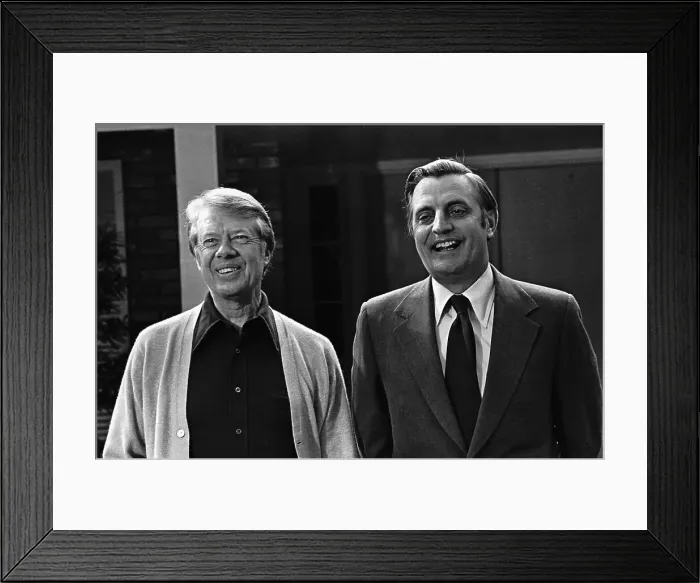 Framed Print : Carter and Mondale Meeting Photographers Framed Print : Carter and Mondale Meeting Photographers