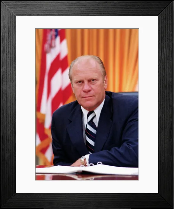Framed Print : Portrait of Gerald Ford Framed Print : Portrait of Gerald Ford