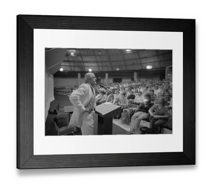 Framed Print : Timothy Leary Speaking to Audience from Podium Framed Print : Timothy Leary Speaking to Audience from Podium
