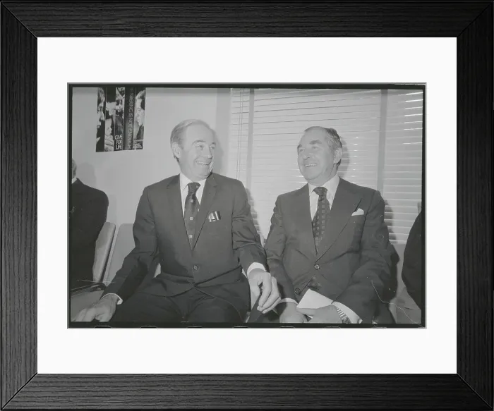 Framed Print : William Scranton and Chaim Herzog