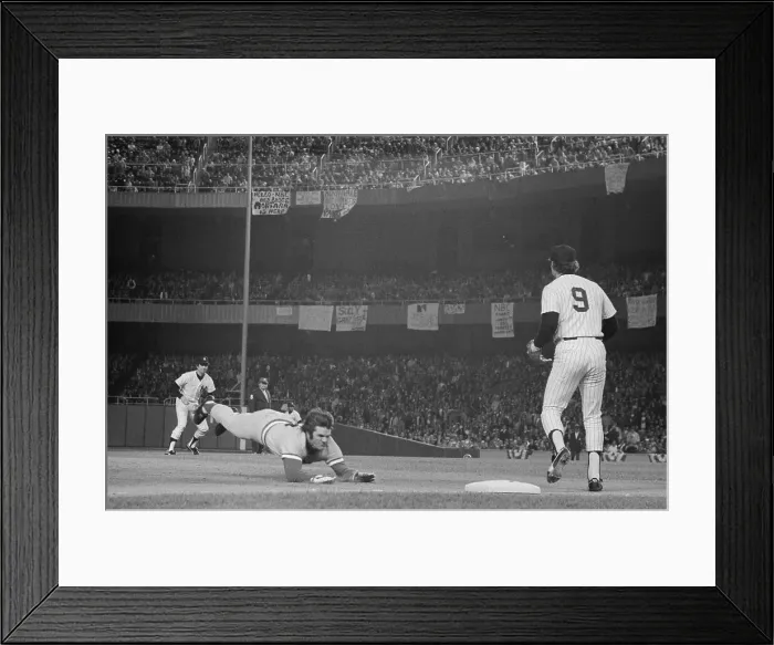 Framed Print : Pete Rose Sliding Into Third Base Framed Print : Pete Rose Sliding Into Third Base